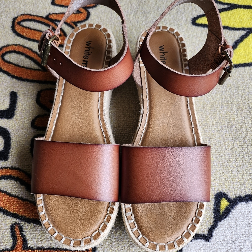 Brown Leather Sandals by White Mountain